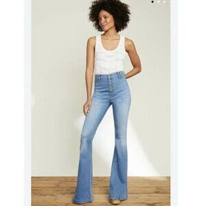 Veronica Beard high rise Sheridan bell bottom flare jeans
